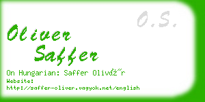 oliver saffer business card